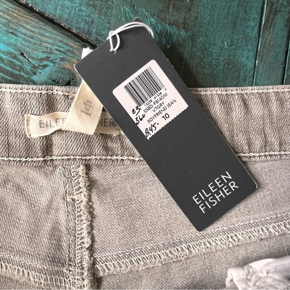 Eileen Fisher Vintage Boyfriend Jeans Organic Cotton Size 10 NWT - Picture 9 of 11